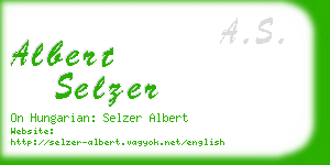 albert selzer business card